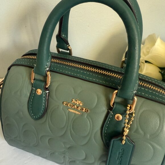 coach Mini Rowan Crossbody Bag In Blocked Signature Leather cy744 - Picture 4 of 7